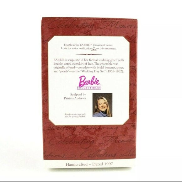 Hallmark Ornament Wedding Day Barbie 1997 - Picture 2 of 2